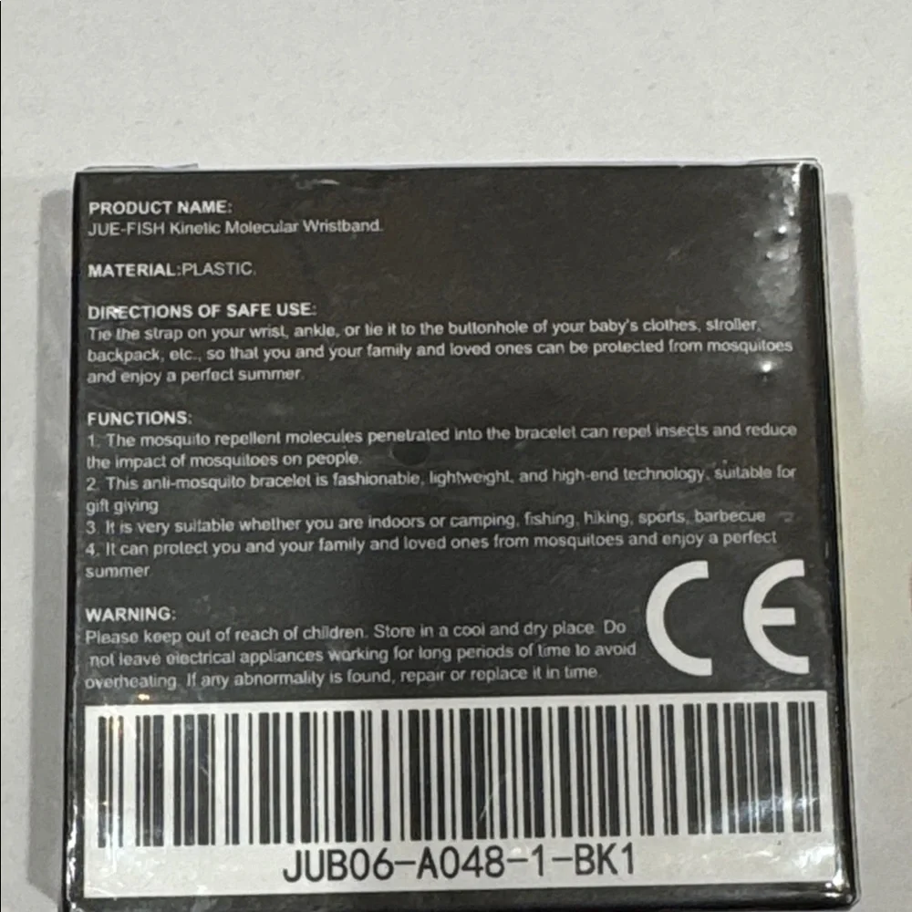 Jue Fish Kinetic Molecular Mosquito Wristband - Black for you, your dog or pet.